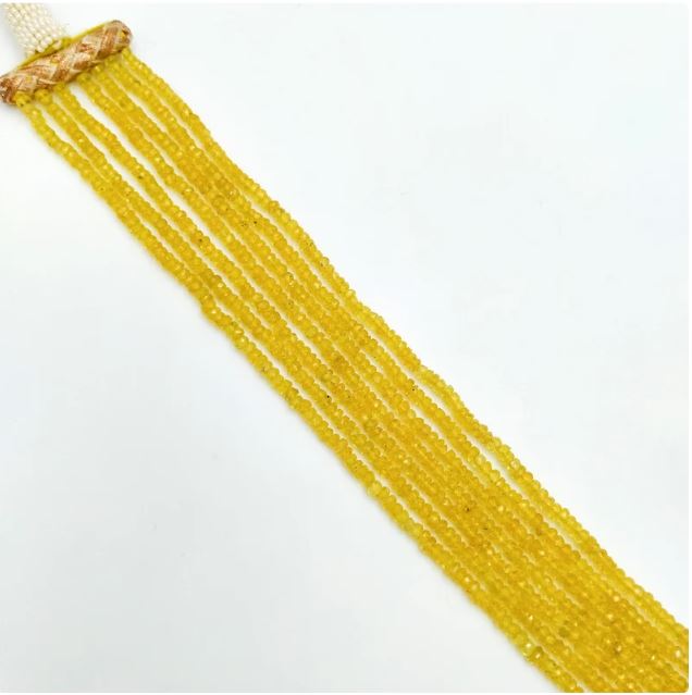 Precious Yellow sapphire Natural gemstone Necklace in India, UK, USA, All Country