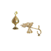 Combo Of 5 Face Brass Punch Mukhi Aarti Diya Jyoti Diya Oil Puja Lamp Puja Diya and Jali Akhand Jyoti Deep with Stand Brass in India, UK, USA, All Country