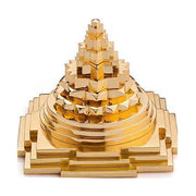 Pure Brass Meru Shree Yantra for Vastu, Home, Pooja, Prosperity - 4 Inch in India, UK, USA, All Country