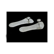 3" Solid sterling silver handmade Charan paduka or slippers for idol krishna, laddu gopala, little krishna or Vishnu Narayana puja in India, UK, USA, All Country