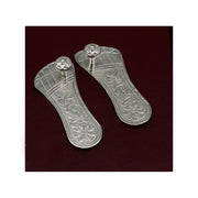 3" Solid sterling silver handmade Charan paduka or slippers for idol krishna, laddu gopala, little krishna or Vishnu Narayana puja in India, UK, USA, All Country