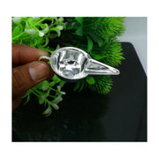 Silver handmade new born baby feeder, water milk silver feeder, silver baby food set baby kids utensils in India, UK, USA, All Country