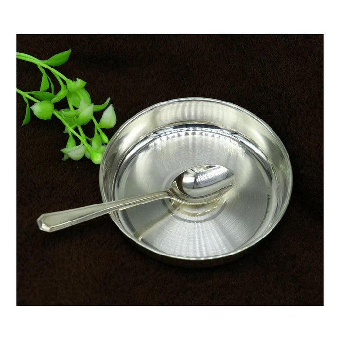999 fine silver handmade plate or tray, best baby gifting food serving plate, silver utensils, silver vessel in India, UK, USA, All Country