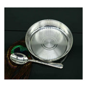 999 fine silver handmade plate or tray, best baby gifting food serving plate, silver utensils, silver vessel in India, UK, USA, All Country