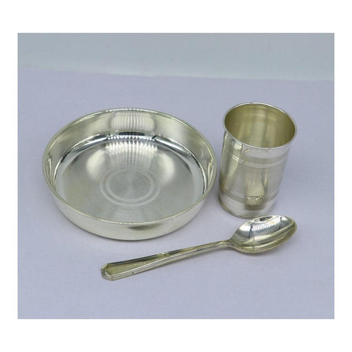 999 fine silver handmade small water/milk Glass tumbler, tray /plate baby kids silver cup & spoon utensils in India, UK, USA, All Country