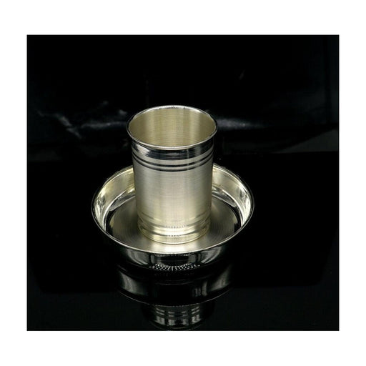 999 fine silver Water/milk tumbler and plate, silver vessel, silver baby utensils, silver puja article in India, UK, USA, All Country