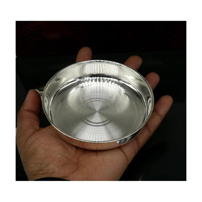 999 fine solid silver Tray or plate, silver vessel, silver baby utensils set, silver puja article, gifting utensils in India, UK, USA, All Country