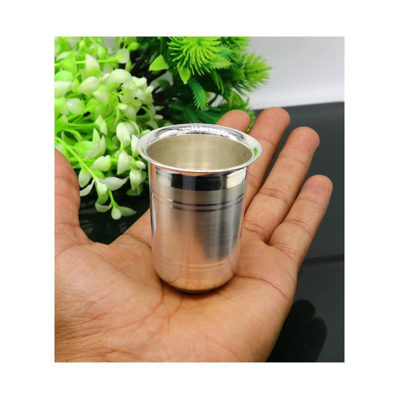 Silver baby glass set, water/milk Glass tumbler, baby feeding utensils in India, UK, USA, All Country