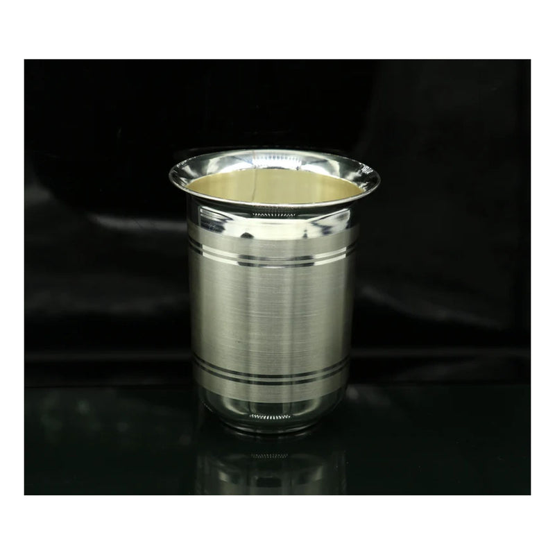 925 sterling silver handmade design water or milk glass cup for baby food, best gifting idea, silver utensils in India, UK, USA, All Country