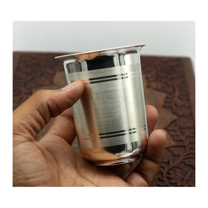 925 sterling silver handmade design water or milk glass cup for baby food, best gifting idea, silver utensils in India, UK, USA, All Country