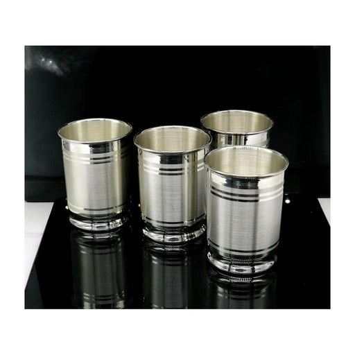 999 Fine Silver Water Glass Tumbler Silver Vessel Set, silver baby utensils, silver puja article, gifting utensils in India, UK, USA, All Country