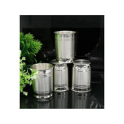 999 Fine Silver Water Glass Tumbler Silver Vessel Set, silver baby utensils, silver puja article, gifting utensils in India, UK, USA, All Country