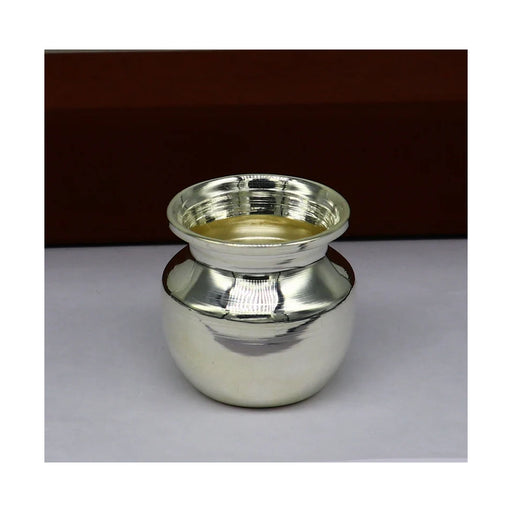 925 sterling silver handmade plain small Kalash or pot, unique special silver puja article, water or milk kalash pot in India, UK, USA, All Country