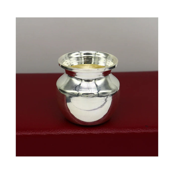 925 sterling silver handmade plain small Kalash or pot, unique special silver puja article, water or milk kalash pot in India, UK, USA, All Country