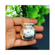 925 sterling silver handmade plain small Kalash or pot, unique special silver puja article, water or milk kalash pot in India, UK, USA, All Country