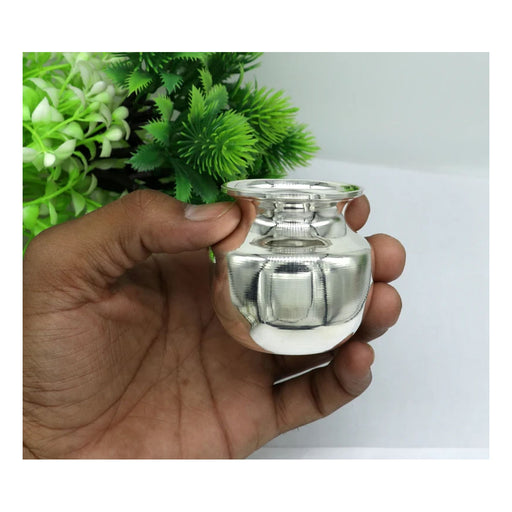 925 sterling silver handmade plain small Kalash or pot, unique special silver puja article, water or milk kalash pot Option - 2 in India, UK, USA, All Country