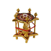 Panchmukhi Hanuman Yantra Pooja Chowki in Brass in India, UK, USA, All Country