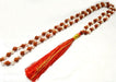 Pearl Moti with 5 Mukhi Rudraksha mala with 108 beads in Red thread in India, UK, USA, All Country
