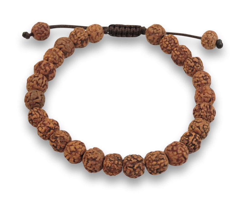 5 Mukhi Rudraksha Wrist Adjustable Bracelet for Meditation (Plain) in India, UK, USA, All Country