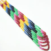 Precious Natural Emerald Ruby Blue and Yellow Sapphire Gemstone Necklace in India, UK, USA, All Country