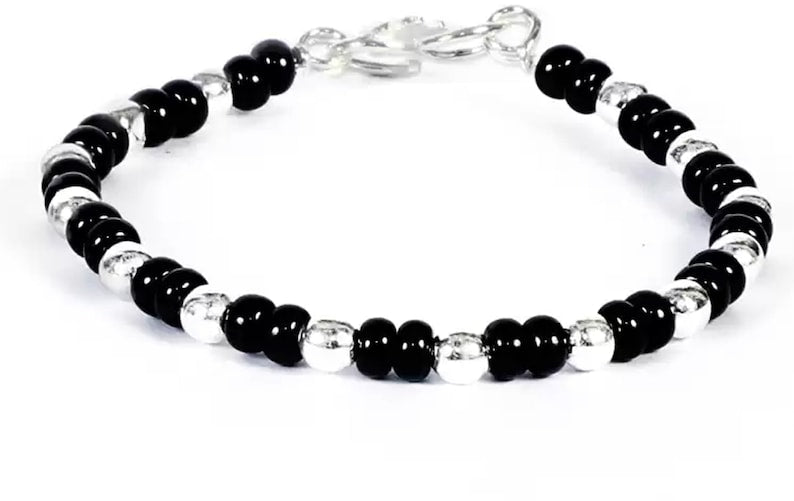 Traditional Beads Nazariya - Black & Silver Plating in India, UK, USA, All Country