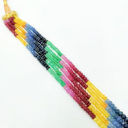 Precious Natural Emerald Ruby Blue and Yellow Sapphire Gemstone Necklace in India, UK, USA, All Country