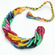 Precious Natural Emerald Ruby Blue and Yellow Sapphire Gemstone Necklace in India, UK, USA, All Country