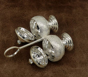 Design sterling silver excellent kumkum/ sindur, sandal, saffron tilak box, brides gift or puja utensils in India, UK, USA, All Country