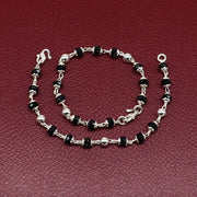 925 sterling silver customized black beads Nazariya bracelet - Evil Eye Protection, new born baby bracelet in India, UK, USA, All Country
