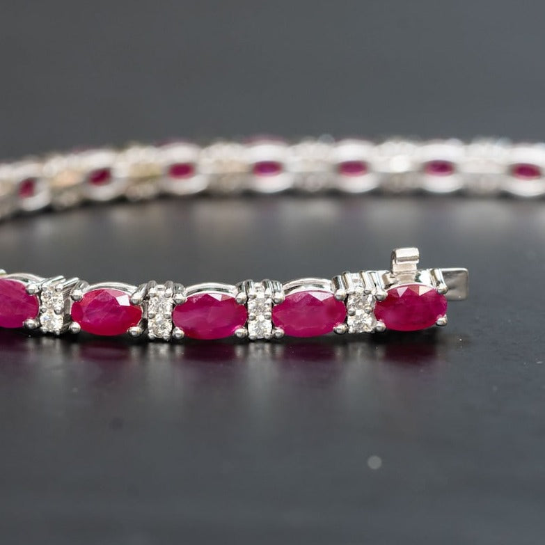 Ruby bracelet for women, wedding jewelry, Anniversary Gift, birthday Gift for wife in India, UK, USA, All Country