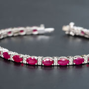 Ruby bracelet for women, wedding jewelry, Anniversary Gift, birthday Gift for wife in India, UK, USA, All Country