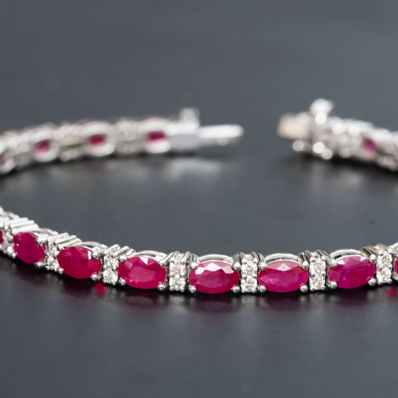 Ruby bracelet for women, wedding jewelry, Anniversary Gift, birthday Gift for wife in India, UK, USA, All Country