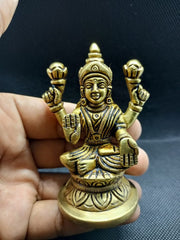 Super Fine Quality Pure Brass Laxmi Idol Statue, Goddess Lakshmi Idol Laxmi Statue, God of wealth, fortune, love and beauty in India, UK, USA, All Country