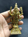 Super Fine Quality Pure Brass Lord Swami Kartikeya Gold Idol Statue, Goddess Murugan Kartike Idol, God of wealth, fortune, love and beauty in India, UK, USA, All Country