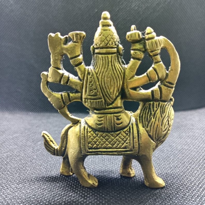 Super Fine Quality Pure Brass Lord Devi Durga Maa Gold Idol Statue, Goddess Durga Maa Idol, God of wealth, fortune, love and beauty in India, UK, USA, All Country