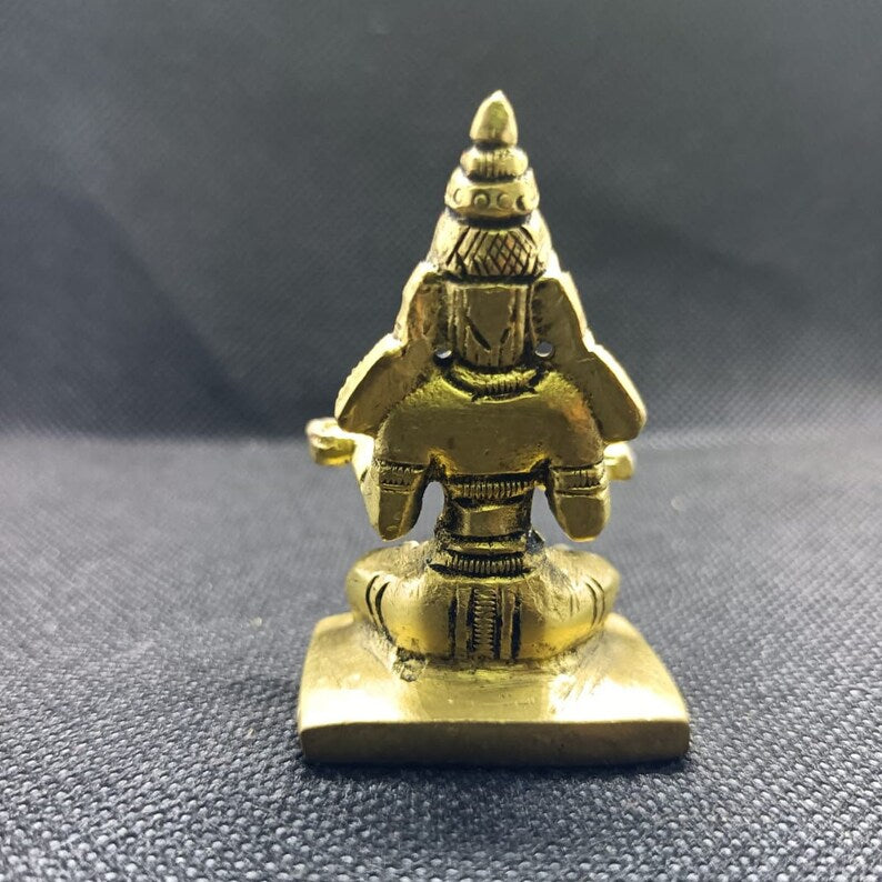 Pure Brass Lord Goddess Annapurna Idol God Deity Figurine, Goddess Annapurna Devi Idol Statue, God of Power in India, UK, USA, All Country