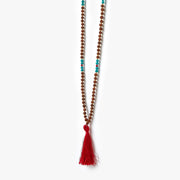 5 Mukhi Java Rudraksha with Turquoise Beads Mala in India, UK, USA, All Country