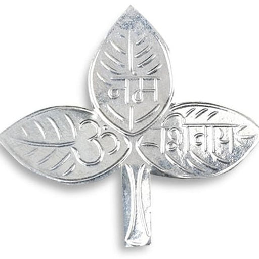 Beal Leaf Silver Shiva Asthothram Bilva Pathram Leaves, Beal Patra In Silver Shiv Om Namah Shivay in India, UK, USA, All Country