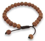5 Mukhi Rudraksha Wrist Adjustable Bracelet for Meditation (Plain) in India, UK, USA, All Country
