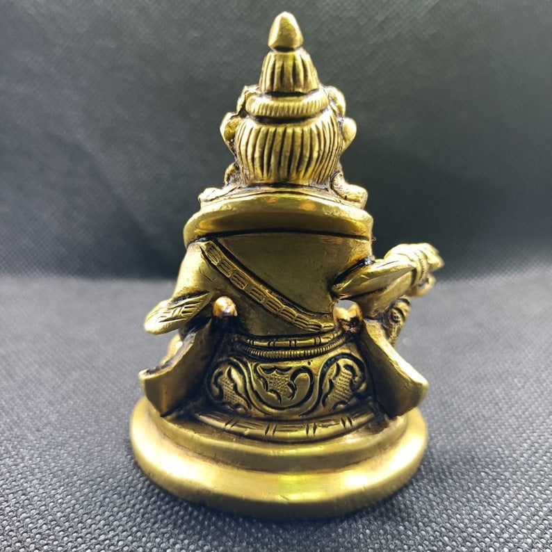 Super Fine Quality Pure Brass Kuber Idol Statue, God Sculpture, God of Wealth in India, UK, USA, All Country