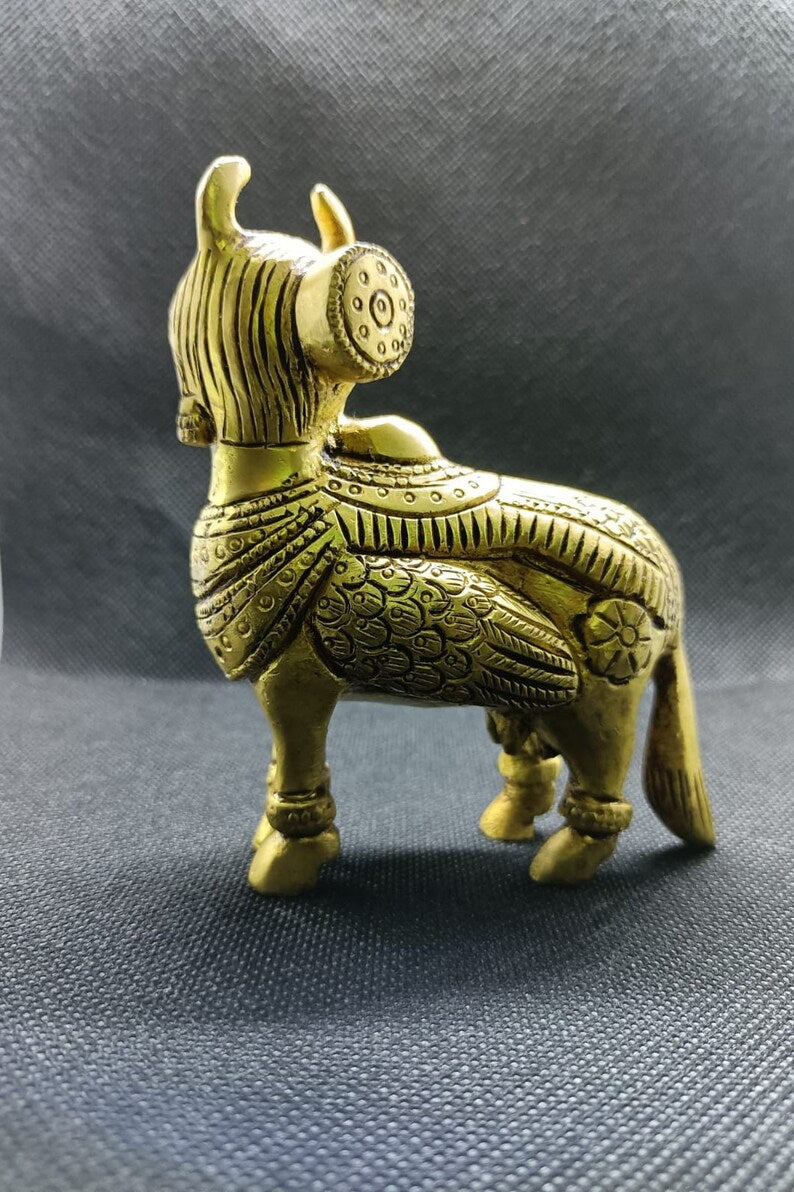 Super Fine Quality Pure Brass kamdhenu cow Idol Statue, Goddess Gauu Mata Idol Statue in India, UK, USA, All Country