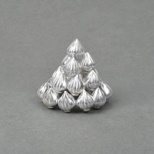21 Adjoined Ganesh Modak In 92.5 Purity Silver for Puja Offering, Lord Ganesh Pooja Item in India, UK, USA, All Country