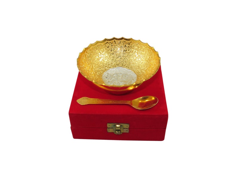 Gold-Silver Plated Elephant Serving Bowl, Decorative Serving Bowl, Return Gift for Wedding and Housewarming in India, UK, USA, All Country
