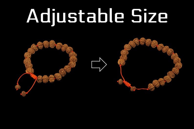 Indonesian Ganesha Bracelet - Authentic Rudraksha - Powerful Prayer Jewellery, Yoga Meditation for Relationships in India, UK, USA, All Country