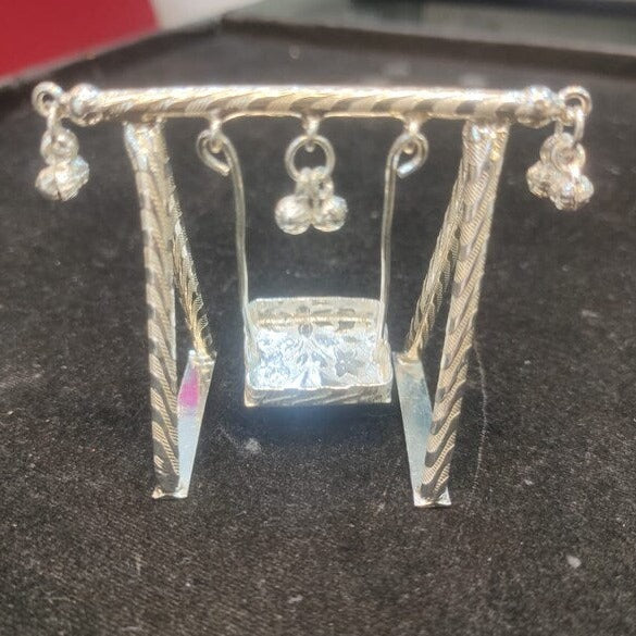 Bal Gopal Silver Made Jhula Holy Cradle for laddu gopal in India, UK, USA, All Country