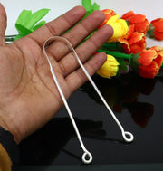 Fine silver tongue cleaner scraper, handmade best for daily use in India, UK, USA, All Country