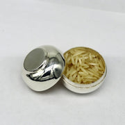 Silver handmade gorgeous small idol's Prasad box, trinket box, container box, brides Sindur box, solid silver article utensil in India, UK, USA, All Country