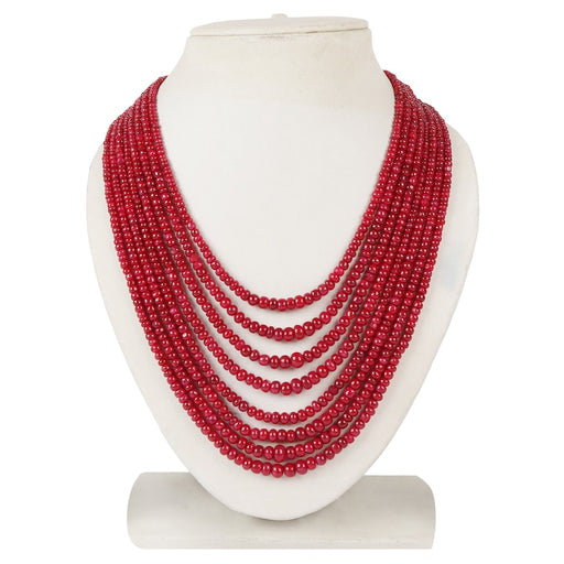 AAAAA+ Quality High Grade Ruby Gemstone Beads Necklace in India, UK, USA, All Country