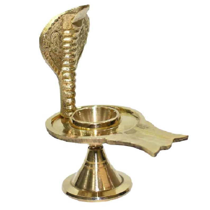Brass Shivling with Snake Stand,Crystal Sphatik Lingam,Rudraksha Mala 6mm 108 Beads Yantra For Prosperity in India, UK, USA, All Country