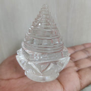 Crystal Sphatik Shri Shree Yantra Crystal Sumeru Shree Yantra on Lotus in India, UK, USA, All Country